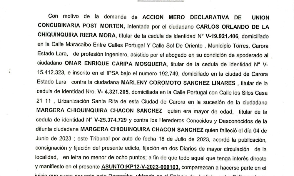 - EDICTO 1 1